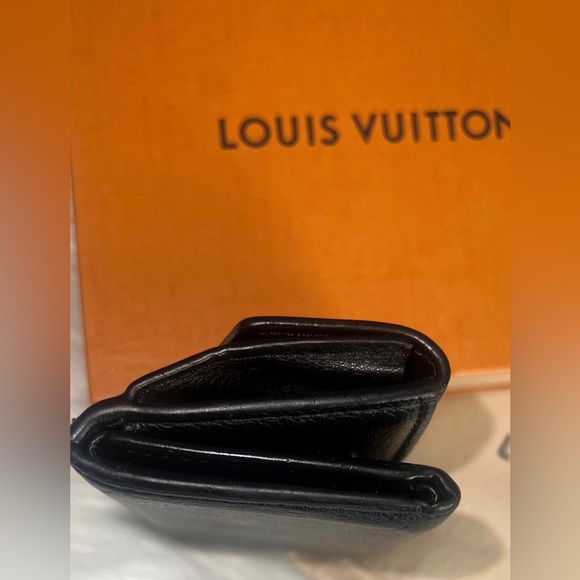 LOUIS VUITTON Portefeuille Lock Mini Wallet Taurillon Leather Black Noir M63921 - Picture 8 of 11
